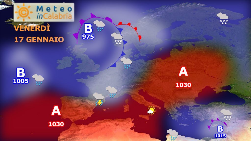 Nuvole in aumento lungo i litorali tirrenici