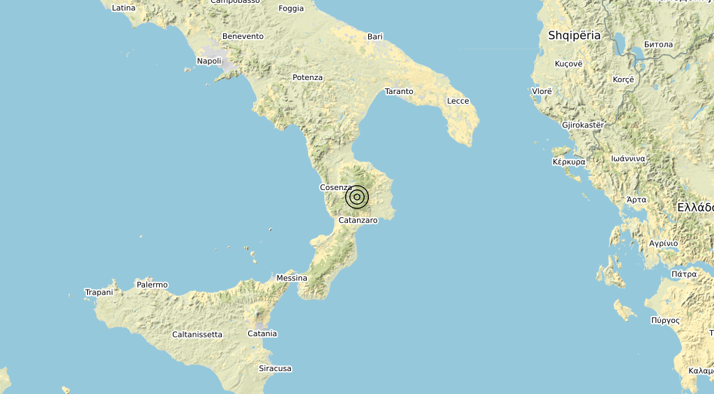 Terremoto Calabria 22-01-2020