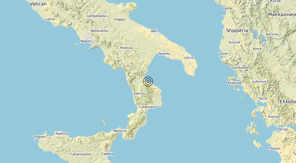 Terremoto Calabria 24-01-2020