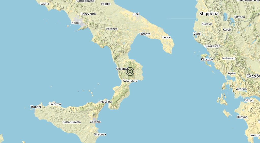 Terremoto Calabria 29-01-2020