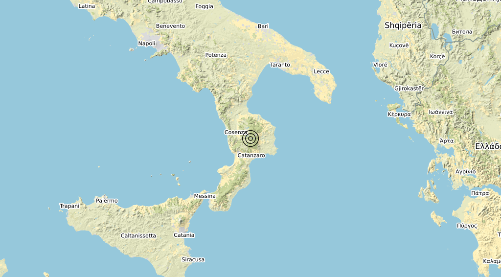 Terremoto Calabria 29-01-2020