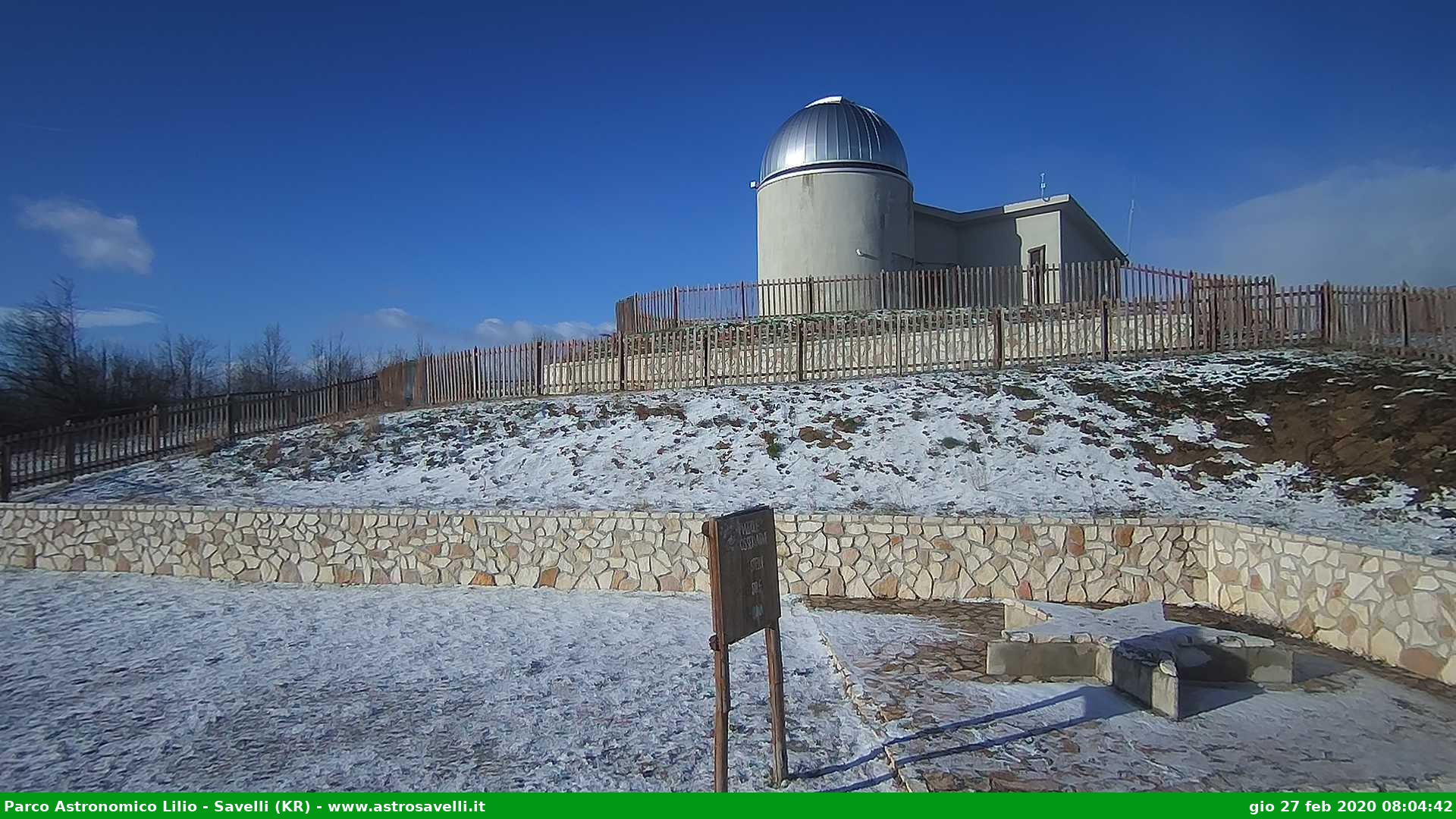parco astronomico lilio savelli neve 27 febbraio 2020