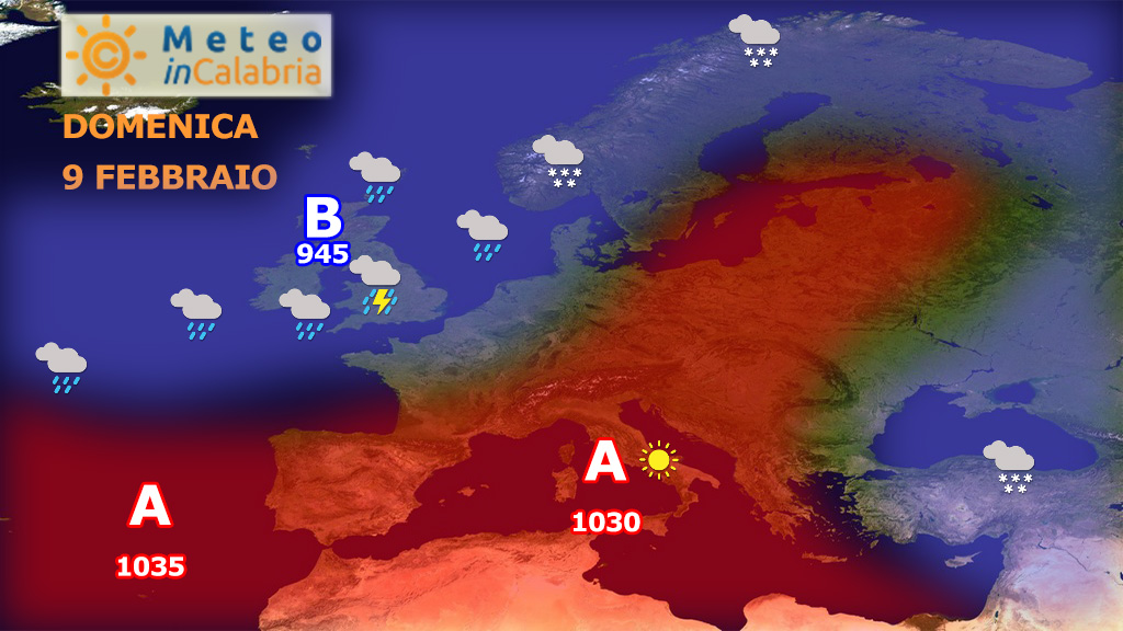 Soleggiato con tendenza a variabilita sul tirreno