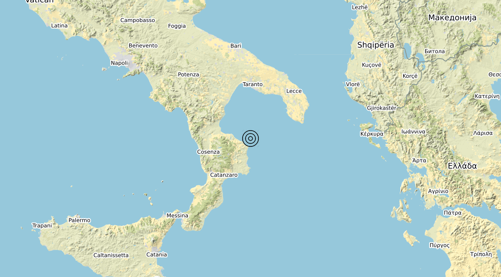 Terremoto Calabria 06-02-2020