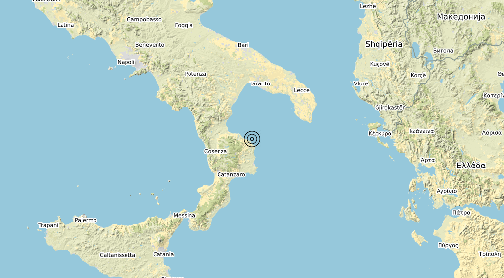 Terremoto Calabria 07-02-2020