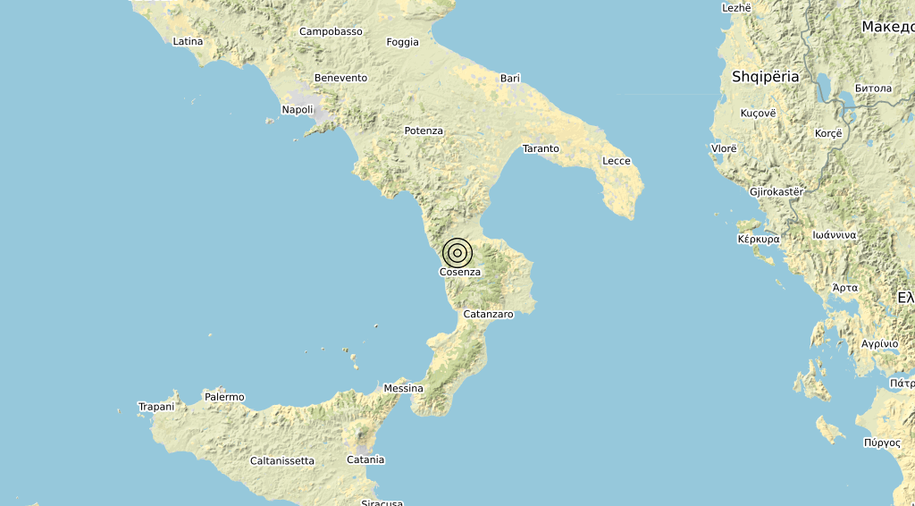 Terremoto Calabria 15-02-2020