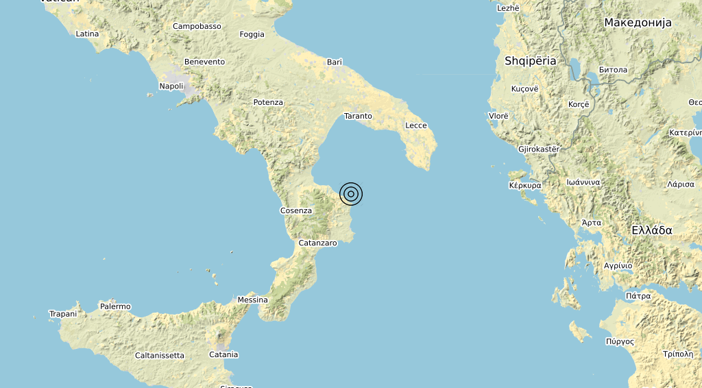 Terremoto Calabria 28-02-2020