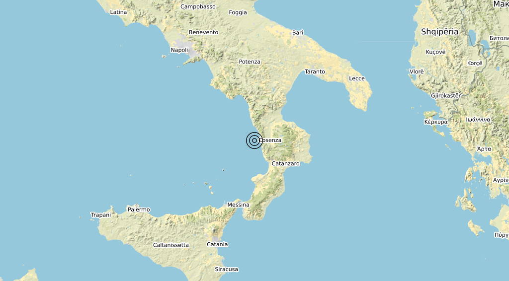 Terremoto Calabria 11-03-2020
