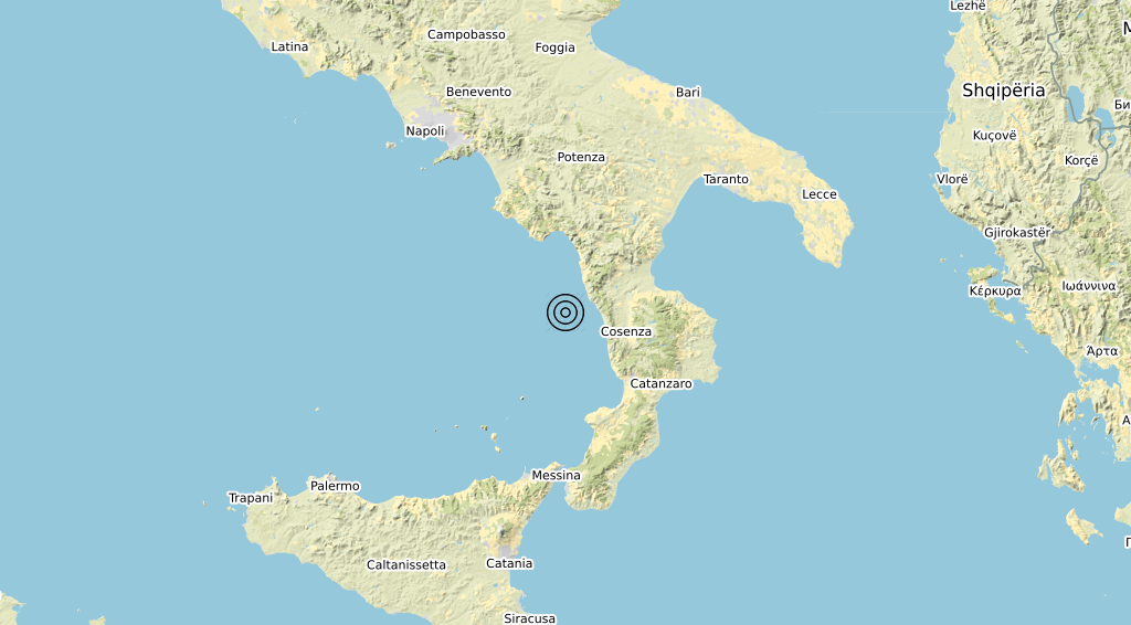 Terremoto Calabria 22-03-2020