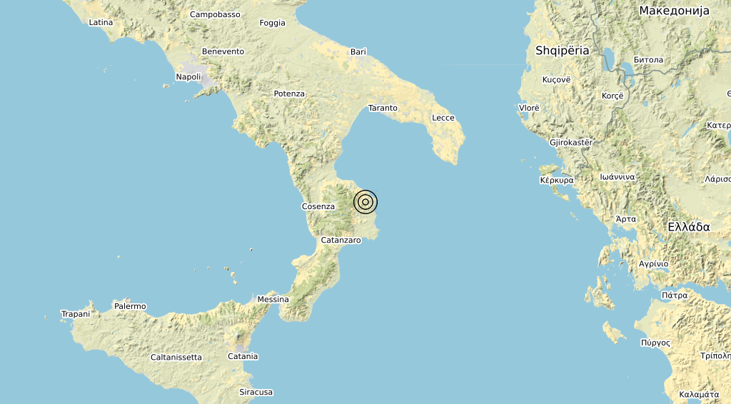 Terremoto Calabria 27-03-2020