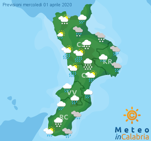 Previsioni Meteo Calabria 01-04-2020