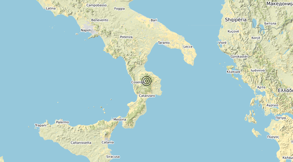 Terremoto Calabria 03-05-2020