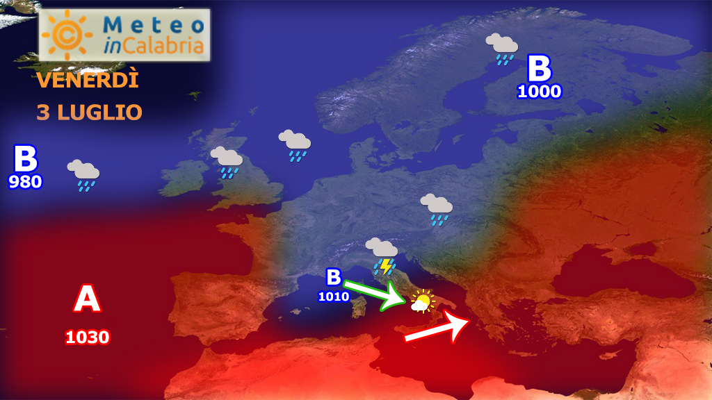 Ancora 24 ore di caldo seguirà un break instabile