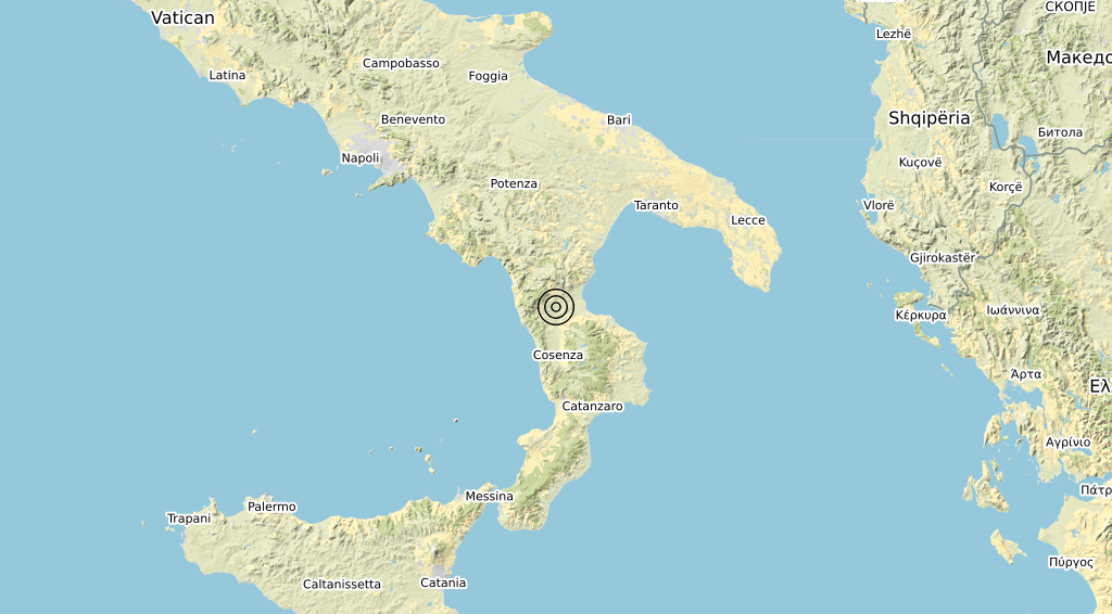 Terremoto Calabria 30-07-2020