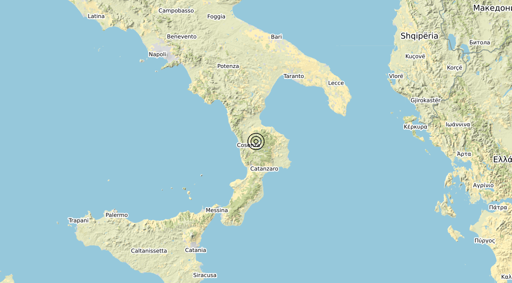 Terremoto Calabria 11-08-2020
