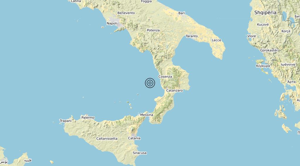 Terremoto Calabria 20-08-2020