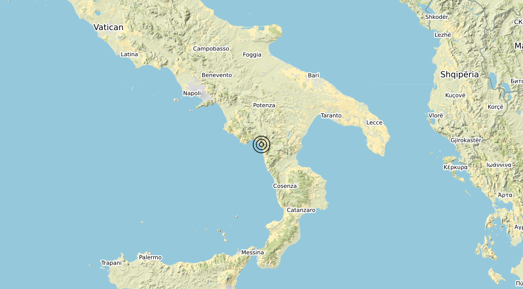 Terremoto Calabria 24-08-2020