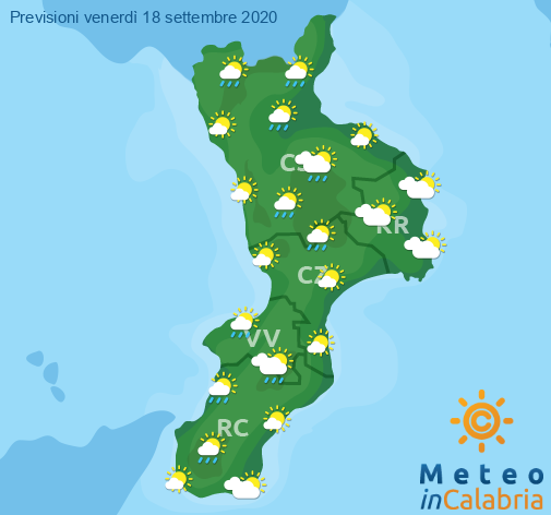 Previsioni Meteo Calabria 18-09-2020