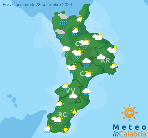 Previsioni Meteo Calabria 28-09-2020
