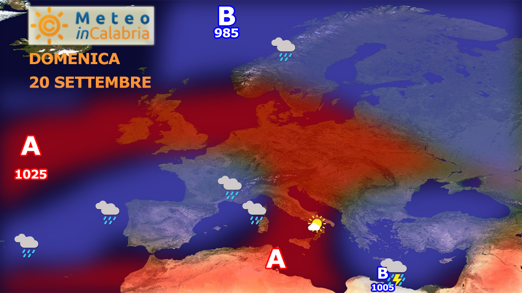 Condizioni di tempo per gran parte soleggiato