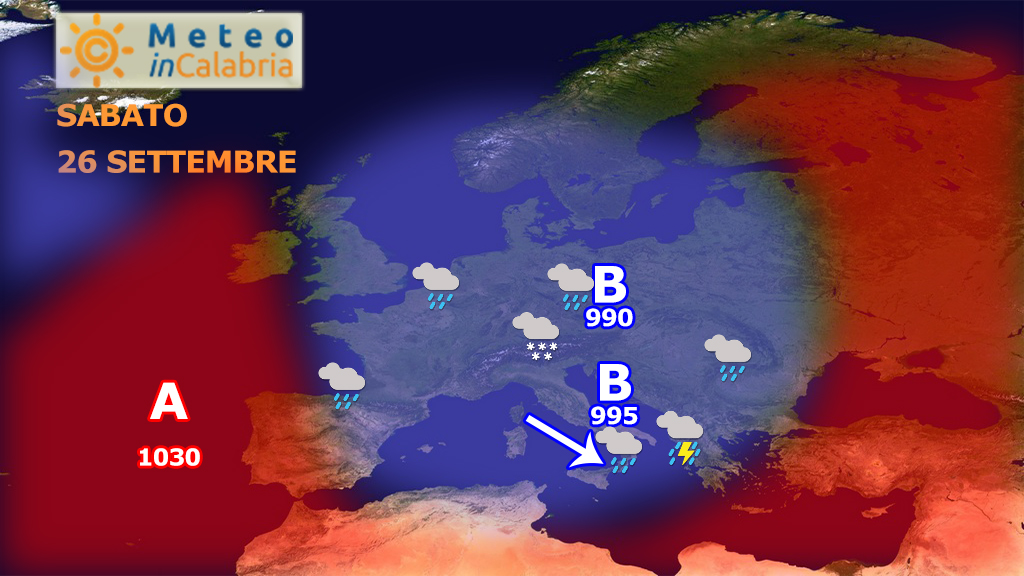 Sensibile peggioramento delle condizioni meteo