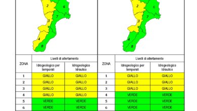 Criticità idrogeologica-idraulica e temporali in Calabria 13-10-2020