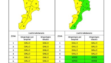 Criticità idrogeologica-idraulica e temporali in Calabria 15-10-2020