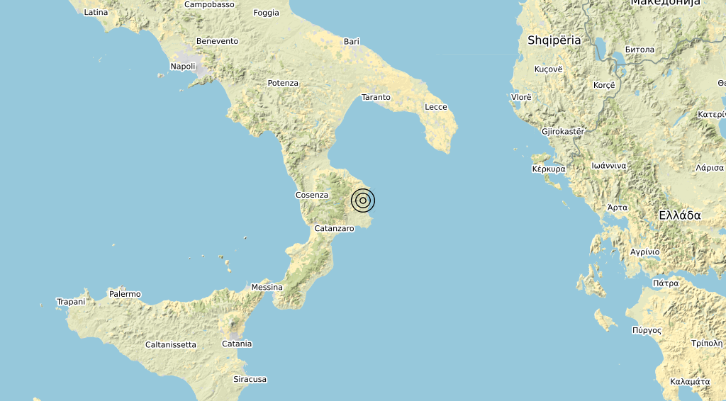 Terremoto Calabria 02-10-2020