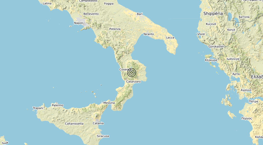 Terremoto Calabria 27-10-2020