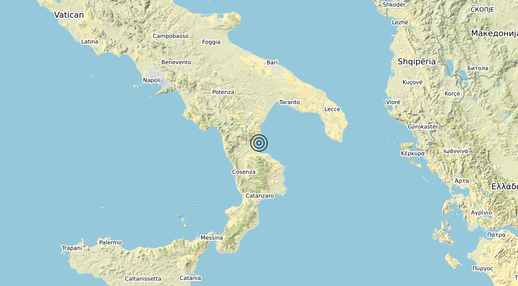 Terremoto Calabria 27-10-2020