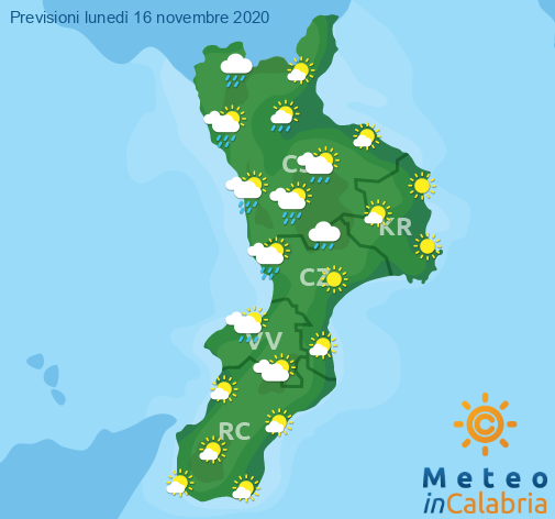 Previsioni Meteo Calabria 16-11-2020