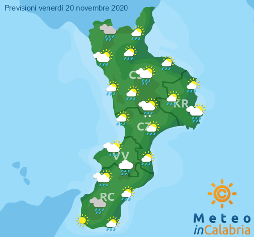 Previsioni Meteo Calabria 20-11-2020
