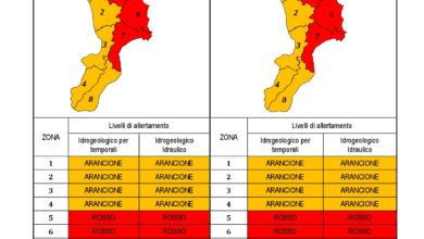Criticità idrogeologica-idraulica e temporali in Calabria 21-11-2020