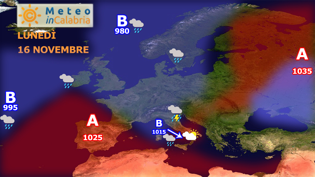 Ritorno delle piogge sulla Calabria