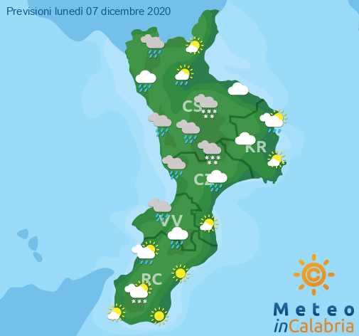 Previsioni Meteo Calabria 07-12-2020