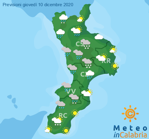 Previsioni Meteo Calabria 10-12-2020