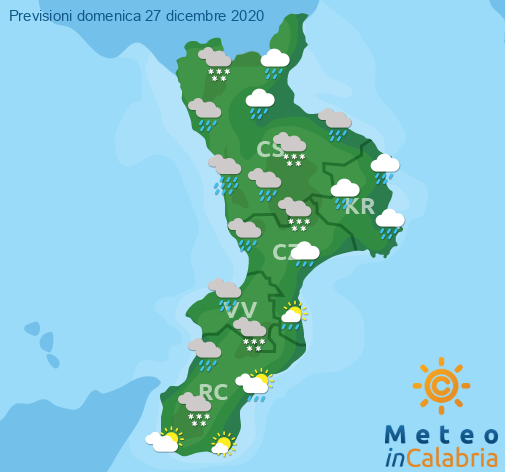 Previsioni Meteo Calabria 27-12-2020