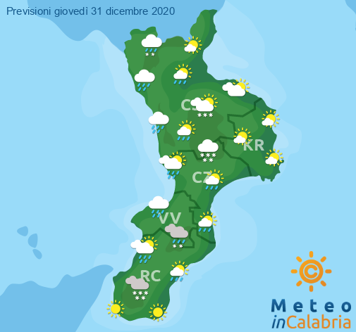 Previsioni Meteo Calabria 31-12-2020