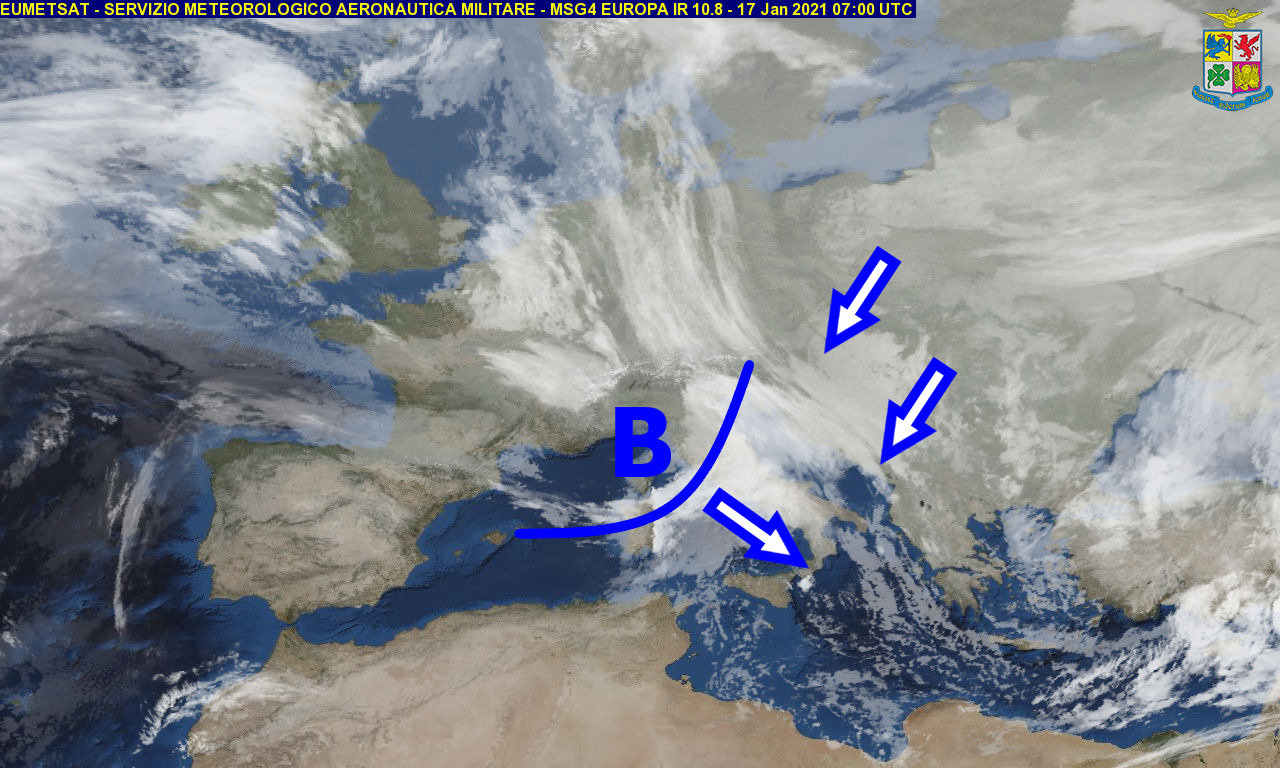 Tempo in peggioramento, neve fino a bassa quota