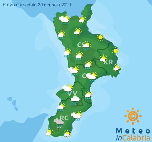 Previsioni Meteo Calabria 30-01-2021