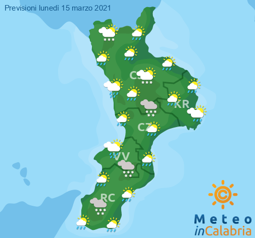 Previsioni Meteo Calabria 15-03-2021