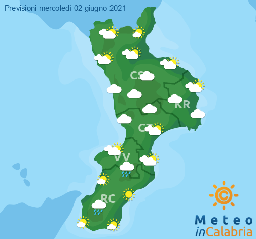 Previsioni Meteo Calabria 02-06-2021