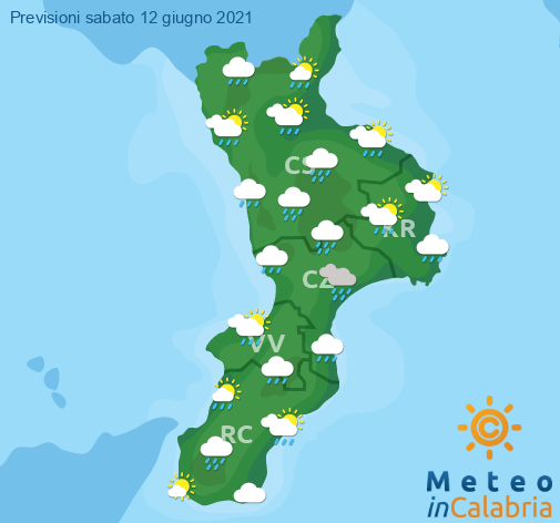 Previsioni Meteo Calabria 12-06-2021