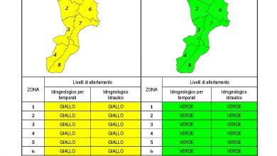 Criticità idrogeologica-idraulica e temporali in Calabria 26-08-2021