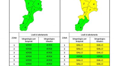 Criticità idrogeologica-idraulica e temporali in Calabria 28-08-2021