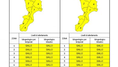 Criticità idrogeologica-idraulica e temporali in Calabria 05-09-2021