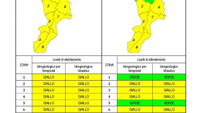 Criticità idrogeologica-idraulica e temporali in Calabria 06-09-2021