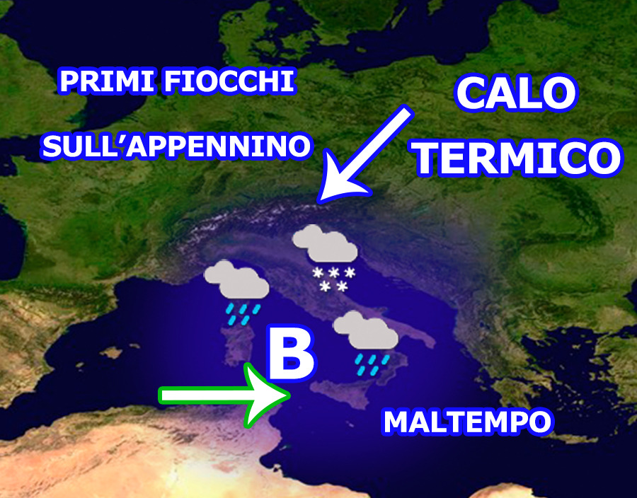 Nuovo peggioramento e prime nevicate sulle cime dell’Appennino