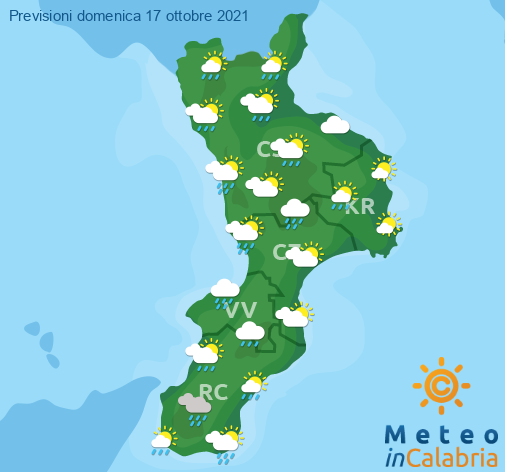Previsioni Meteo Calabria 17-10-2021