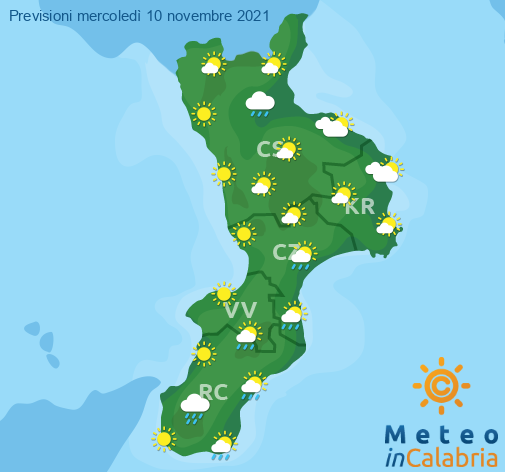 Previsioni Meteo Calabria 10-11-2021